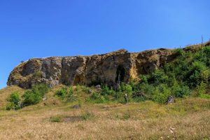 Sicht auf die Felsen am Goldberg