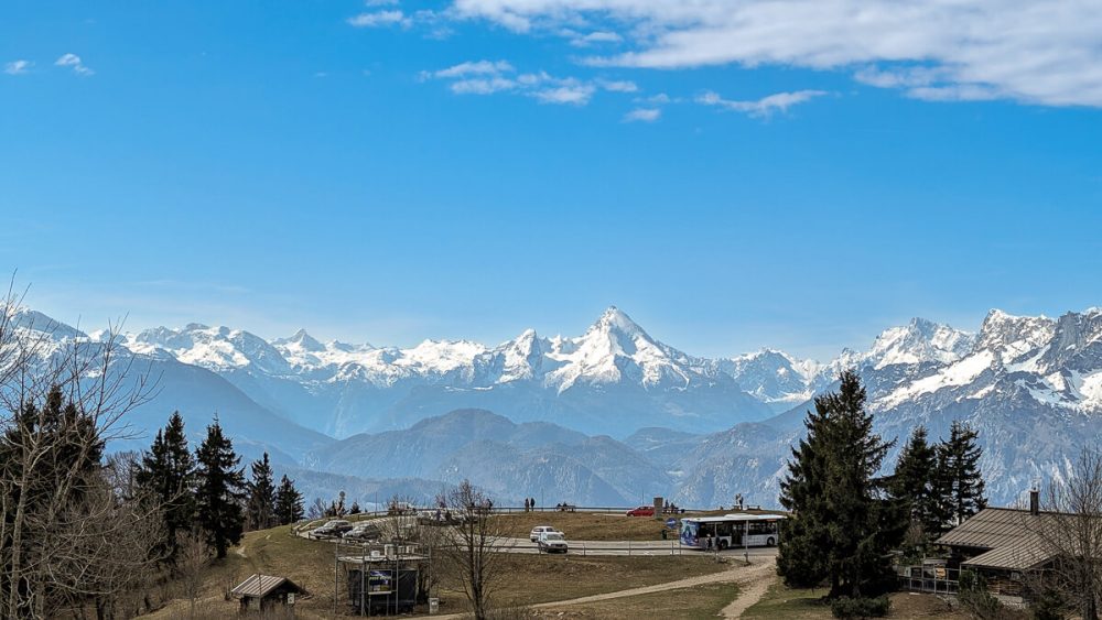 Blick vom Gaisberg auf den Watzmann im Bechtersgardener Land.