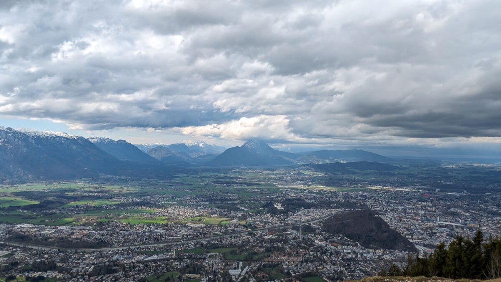 Wetterumschwung über dem Watzmann Blick vom Gaisberg