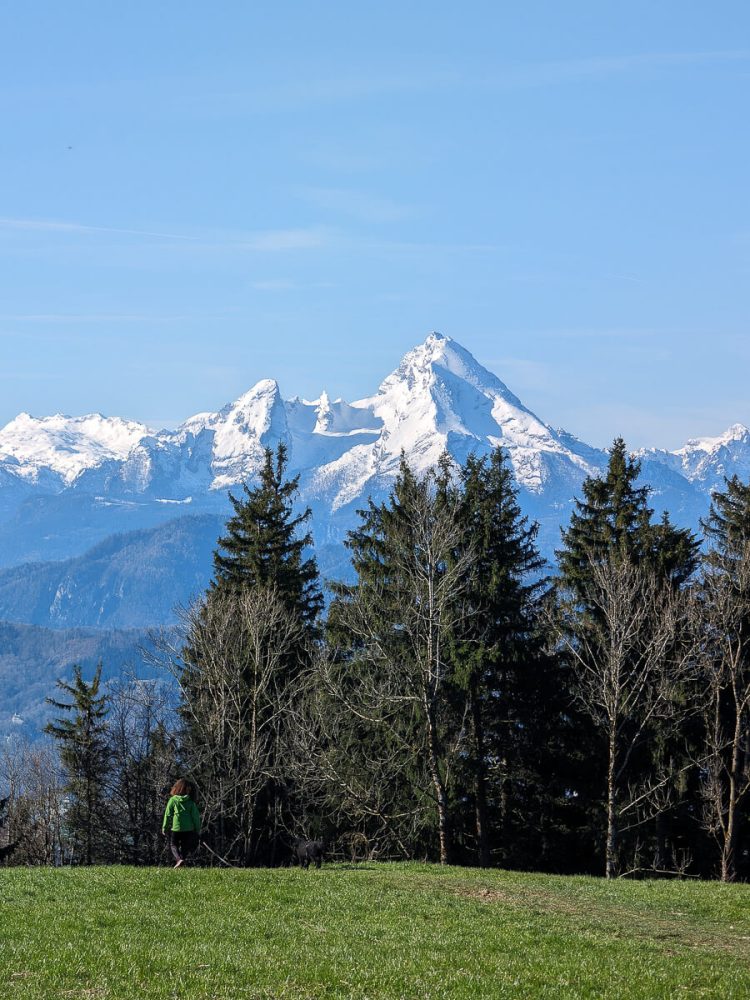 Blick vom Parkplatz Gaisberg auf den Watzmann